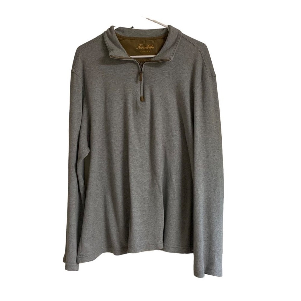 Tasso Elba Men’s 1/4 Zip Supima Sweater Size XL